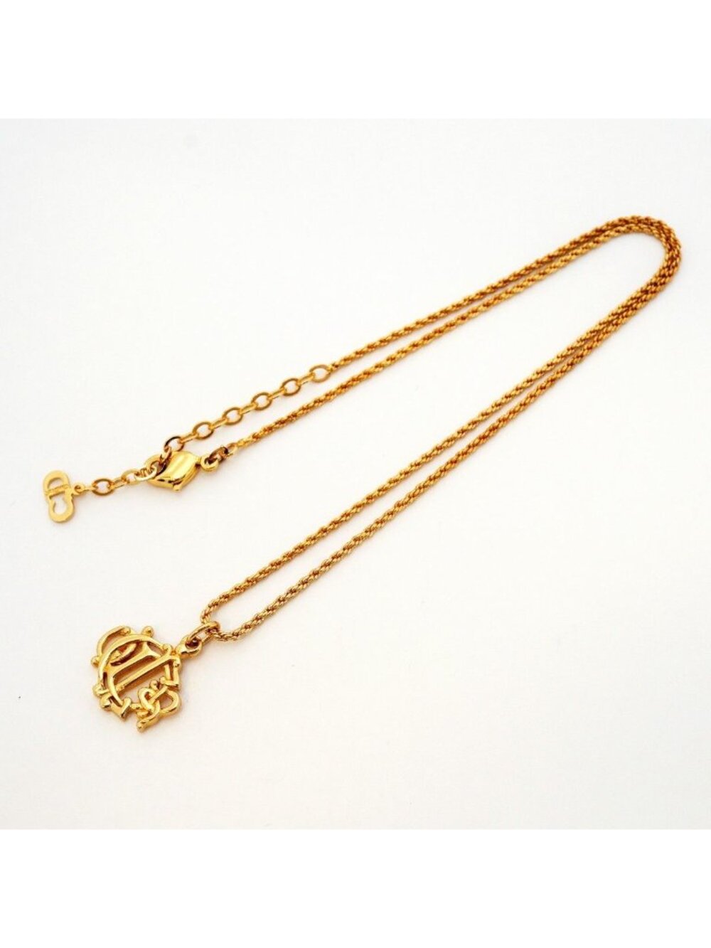 ★SOLD★ Dior Necklace Emblem Gold Plated - Picture 3 of 5